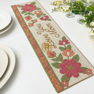 Camino de Mesa Bordado a Mano de 36 Pulgadas con Cuentas de Vidrio Premium para Bodas al por Mayor - Product Image 5