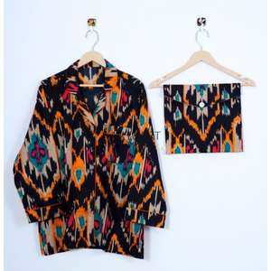 ชุดนอนผ้าฝ้าย100% พิมพ์ลายดอกไม้สำหรับผู้หญิงชุดนอนผู้หญิงสวยมีกระเป๋าที่ใช้งานได้จริงนุ่มสบายมีสไตล์ไซส์ใหญ่พิเศษ - Product Image 6