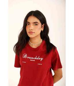 Camiseta Holgada de Verano para Mujer, Ecológica, con Estampado Gráfico, Estilo Urbano - Product Image 1