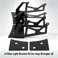 Supports de fixation pour éclairage de capot LED Wind Winner A-pillar pour Jeep Wrangler JK 2007-2018