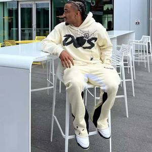 Conjuntos de pantalones acampanados de invierno de dos piezas, sudaderas recortadas, chándales, traje de jogging para X Men 3035, conjuntos apilados con logotipo personalizado, chándal para hombres - Product Image 1