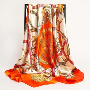 Premium Customized Print Silk Wrap Premium Pure Silk <b>Scarf</b> <b>for</b> <b>Women</b> Plain Satin Silk Lightweight Neck Wrap Soft Touch <b>Scarves</b> - Product Image 2