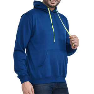 Sudadera con Capucha Extra Grande para Hombre, 100% Algodón, Color Negro, con Logotipo Personalizado, Corte Regular, Suministro OEM, Ligera - Product Image 3