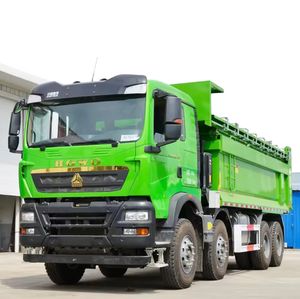 Remorque de camion à benne basculante Howo 8x4 40 mètres cubes 12/10 camion à benne basculante OEM industriel Euro 5 norme d'émission gauche en vente - Product Image 1