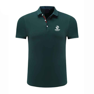 2024 nouveau patchwork couleur personnalisée à manches courtes polo hommes affaires décontracté broderie respirant coton T-shirt - Product Image 1