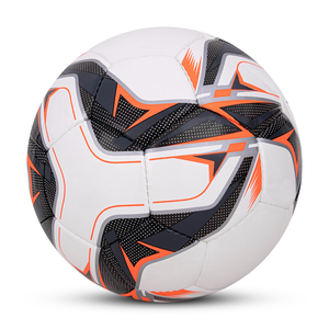 Football intérieur/extérieur cousu à la main en PU avec vessie en latex blanc-noir-orange Taille 5 Match et entraînement Adultes Joueurs - Product Image 2