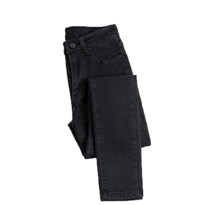 Jeans Ajustados de Cintura Media Europeos para Hombre, Transpirables, Desgastados, de Punto a Cuadros, Diseño Urbano, 3 Colores, Logotipo Personalizado - Product Image 3