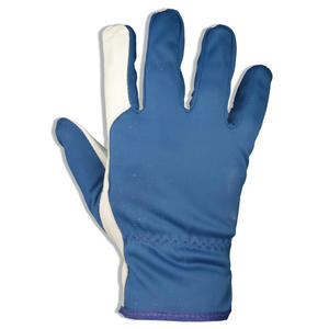 Gants d'assemblage en cuir, peau de chèvre de haute qualité, dos en coton et poignet réglable élastique - Product Image 2