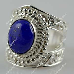 Handmade 925 Sterling Silver <b>Lapis</b> <b>Lazuli</b> <b>Ring</b> September Birthstone Gift with Natural Blue Gemstone Oval Jewelry IGI Certified - Product Image 2