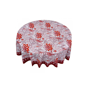 Hot Selling Rectangle <b>Table</b> <b>Cloth</b> Hand Block Printed Well Absorbing 100% Cotton 20 Sheeting <b>Round</b> Tablecloth 150 Cms - Product Image 3