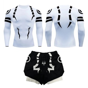 3D เซ็ตกางเกงขาสั้นระบายอากาศได้ดีสำหรับผู้ชายชุดเสื้อยืดออกกำลังกายในยิมแบบลำลองสำหรับฤดูร้อน - Product Image 1