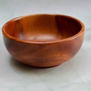 Bol rond en bois rustique de conception créative pour la protection de l'environnement - Product Image 5