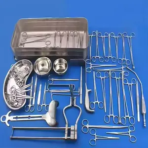 Kit d'instruments chirurgicaux professionnels pour césarienne, 59 pièces, acier inoxydable, certifié CE - Product Image 2