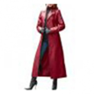 2025 Women Autumn Winter Solid Color Faux Leather Long Slim Wind Coat Windbreaker Women's Clothing - Product Image 3