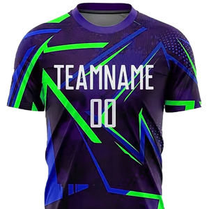 Kit de fútbol de sublimación completa personalizado para hombres y mujeres, camiseta de fútbol cómoda de tela ligera suave, 100% poliéster - Product Image 4