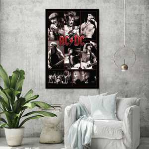Póster moderno de AC/DC para decoración de pared con marco negro - Product Image 2
