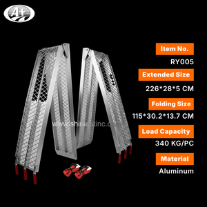 Heavy Duty Arched <b>Folding</b> Aluminum ATV Loading <b>Ramp</b> with 540kg Load Capacity for Universal Fitment - Product Image 4