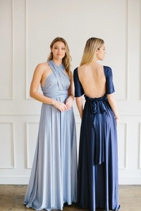 Vestido Maxi Convertible de Maternidad, Largo hasta el Suelo, para Sesión de Fotos, Satén de Seda, Estilo Vintage, Formal y Elegante - Product Image 3