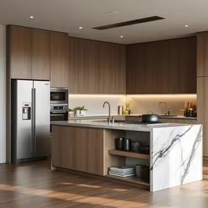 SANYANG 2025 personnalisé moderne haute brillance laque armoires de cuisine vente chaude meubles de rangement pour appareils ménagers - Product Image 4