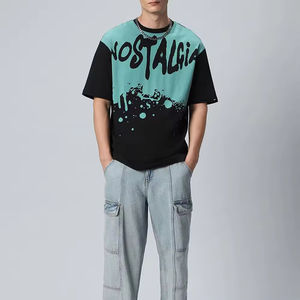 Vêtements pour hommes T-shirts à manches courtes vêtements d'été en coton de haute qualité OEM Chemise de couleur unie respirante personnalisée style rue - Product Image 4