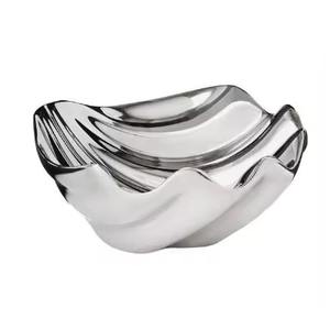 Cuenco artístico de metal plateado con hoja de oro y detalles de ramas mejora la Decoración de mesa moderna y la estética interior de lujo - Product Image 6