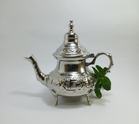 Théière marocaine en argent artisanale, service à thé fait main, petite théière, pots marocains faits à la main, NOUVEAU, OEM disponible, 10