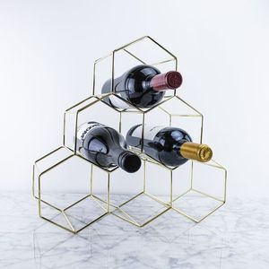 Buy Standard <b>Tabletop</b> Wine Bottle Rack Metal Wine <b>Storage</b> Holder for Bar Restaurant Decoration - Product Image 4