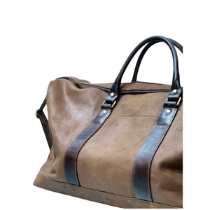 Customized Unisex Luxury Weekender Nubuck Leather Duffle Bag with Adjustable Shoulder Strap Large Capacity <b>Luggage</b> - Product Image 2