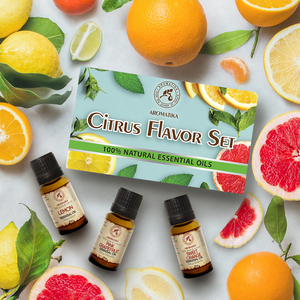 Citrus Flavor Cold Pressed <b>Essential</b> <b>Oil</b> <b>Set</b> with Grapefruit Lemon & Orange for Natural Aromatherapy Home Spa Gift Box - Product Image 6
