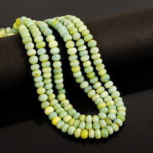 Perroquet naturel vert opale perles de pierres précieuses pour la fabrication de bijoux 8mm opale lisse perles rondelle en gros 16 "bonbons opale pierre en vrac - Product Image 1