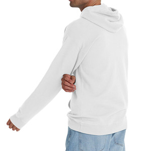 Autumn Men's Long Sleeve <b>Zip</b> Hoodie Medium Slim Cotton French Terry Sweatshirt with Embroidered <b>Pocket</b> Solid Color Men's <b>Hoodies</b> - Product Image 6