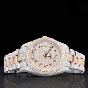 Montre glacée de haute qualité entièrement personnalisable Montre en diamant pour homme Montre en diamant écologique Hip Hop entièrement glacée - Product Image 2