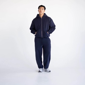 Sudadera con capucha de algodón 100% personalizada hecha profesionalmente para hombres, ropa de calle pesada de alta calidad, venta al por mayor, patrón sólido - Product Image 4