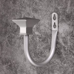 2 pz di lusso con supporto quadrato in metallo a parete accessori per tende da finestra decorazione per la casa - Product Image 2