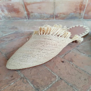 Vente en gros de pantoufles et sandales marocaines faites à la main en raphia, chaussures tissées écologiques pour femmes et hommes, commande en gros, fournisseur direct - Product Image 1
