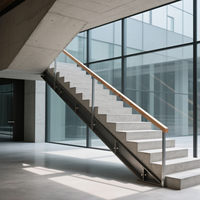 Escaliers en béton préfabriqué de style moderne personnalisés, ignifuges et imperméables, pour l'extérieur et l'intérieur