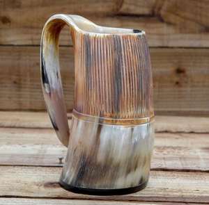 Meilleur prix Viking boire bière corne tasse Buffalo boeuf corne Viking boire bière tasse meilleure qualité e boire tasse à boire à l'adresse artisanat - Product Image 3