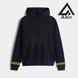 Sudadera con Capucha Oversize Chic para Mujer, con Bloques de Color y Mangas a Rayas, Estilo Informal y Cómodo, Perfecta para Combinar con Ako - Product Image 1