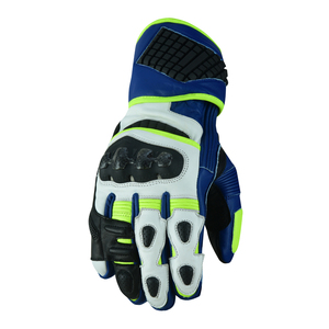 Gants de moto de course de haute qualité pour hommes Gants en cuir respirants et imperméables personnalisés pour écran tactile et protection en fibre de carbone - Product Image 1