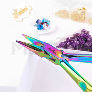 Alicates de punta de cadena de acero de alta calidad de la serie Chroma, equipo de herramientas de joyería de alta calificación multicolor de titanio arcoíris al mejor precio - Product Image 4