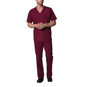 ชุดสครับผ้าคอตตอนสแปนเด็กซ์โพลีเอสเตอร์100% ชุดเครื่องแบบสครับพยาบาลเครื่องแบบสำหรับทุกเพศ - Product Image 1
