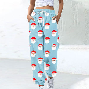 Pantalones de chándal navideños para mujer con brillo de invierno, cordón suave Premium, 100% poliéster, Salón cálido, transpirable de alta calidad - Product Image 6