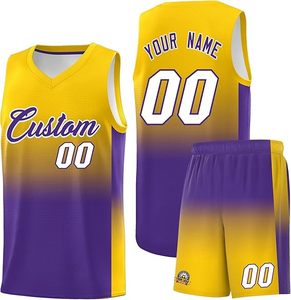 Maillots de basket-ball personnalisés de haute qualité pour hommes lycée et vêtements d'équipe pour ensembles d'uniformes de basket-ball de club - Product Image 1