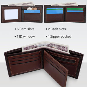 Carteras de Cuero Personalizadas de Alta Calidad Unisex con Diseño de Puntos y Bordado para Regalo - Product Image 5