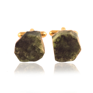 Cá Nhân Tự Nhiên Liệu Ngọc Lục Bảo Người Đàn Ông Thời Trang Khuy Măng Sét Mạ Vàng Có Thể Birthstone Khuy Măng Sét Bán Buôn Cung Cấp Đồ Trang Sức Khuy Măng Sét - Product Image 6