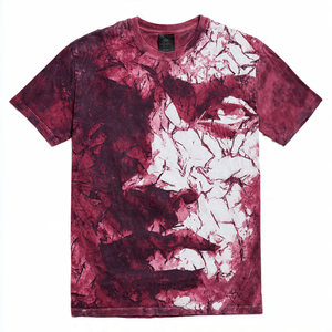 Camiseta de sublimación de lavado ácido para hombre, camiseta de lavado Vintage de poliéster de algodón 100% para hombre, lavada con ácido Camiseta estampada ajustada para hombre - Product Image 1