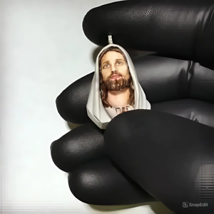 Unisex 925 Plata rodio plateado 3D Jesús cabeza colgante totalmente helado VVS Moissanite diamante Hip Hop esmalte Bustdown collar - Product Image 2