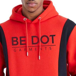 เสื้อมีฮู้ดบล็อกคอตตอน100% ของผู้ชายใหม่เสื้อฟลีซปักลายโลโก้พลอยเทียมสำหรับฤดูหนาวมีลายด้านหน้าเป็นเส้นสีทึบ - Product Image 6