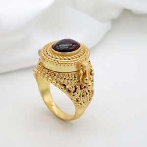 Anillo de metal de latón súper premium al por mayor de moda con piedra de rubí natural para niñas y mujeres que usan anillo - Product Image 4