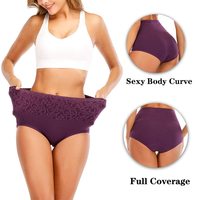 Celana Dalam Wanita Setengah Slip Pinggang Rendah Bergaris Nyaman Bahan Spandex/Nilon untuk Yoga dan Gym